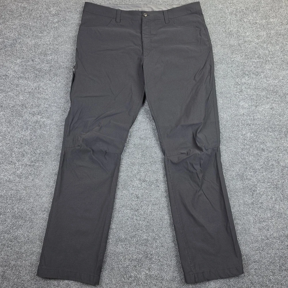 Eddie Bauer Tech Pants Men's 40x32 Stretch Hiking Outdoor Straight Leg Black